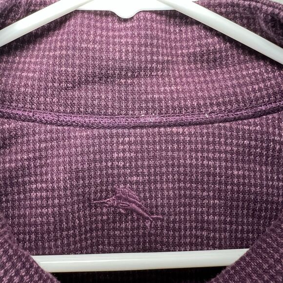 Tommy Bahama 1/4 Zip Pullover Sweater Mens Size XL Plum Purple Cotton Poly Blend - Picture 5 of 12